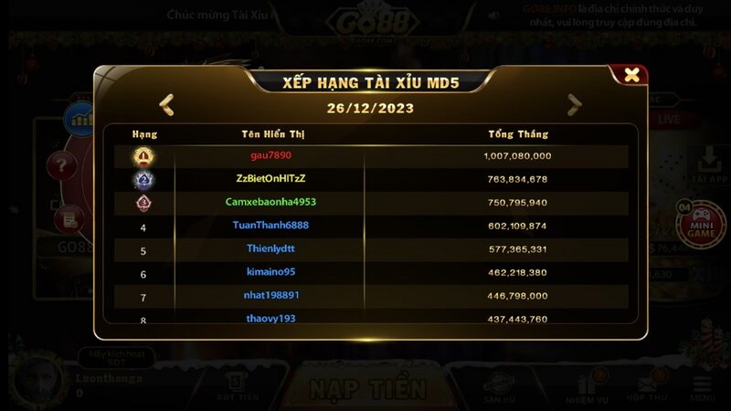 Khuyến mãi Tài Xỉu MD5 và những điều kiện cần đáp ứng